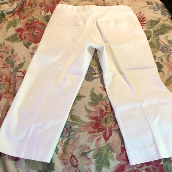 TALBOTS sz 4 Petite Crop Cotton Spandex Side-Zip Button detail Nautical $109 NEW - Picture 5 of 16